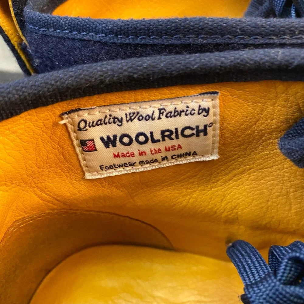 Timberland Chukka Boots Mens 12M Woolrich Navy Leather Abington EUC